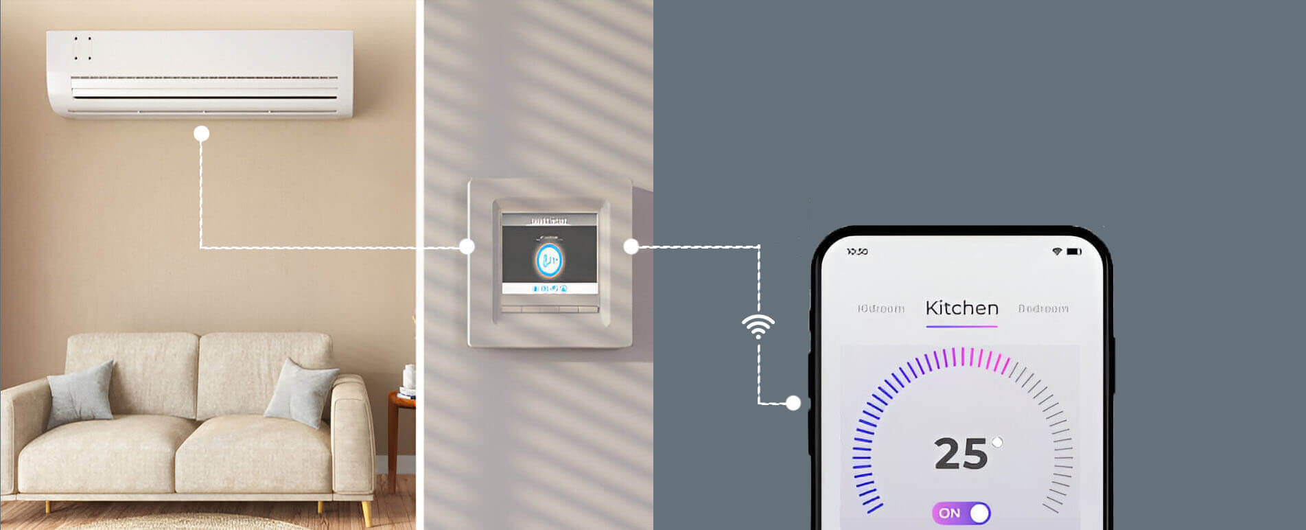 Application mobile pour contrôler un climatiseur connecté en domotique